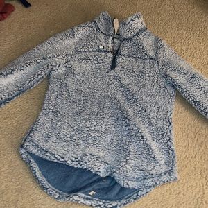 quarter zip sherpa sweatshirt jacket